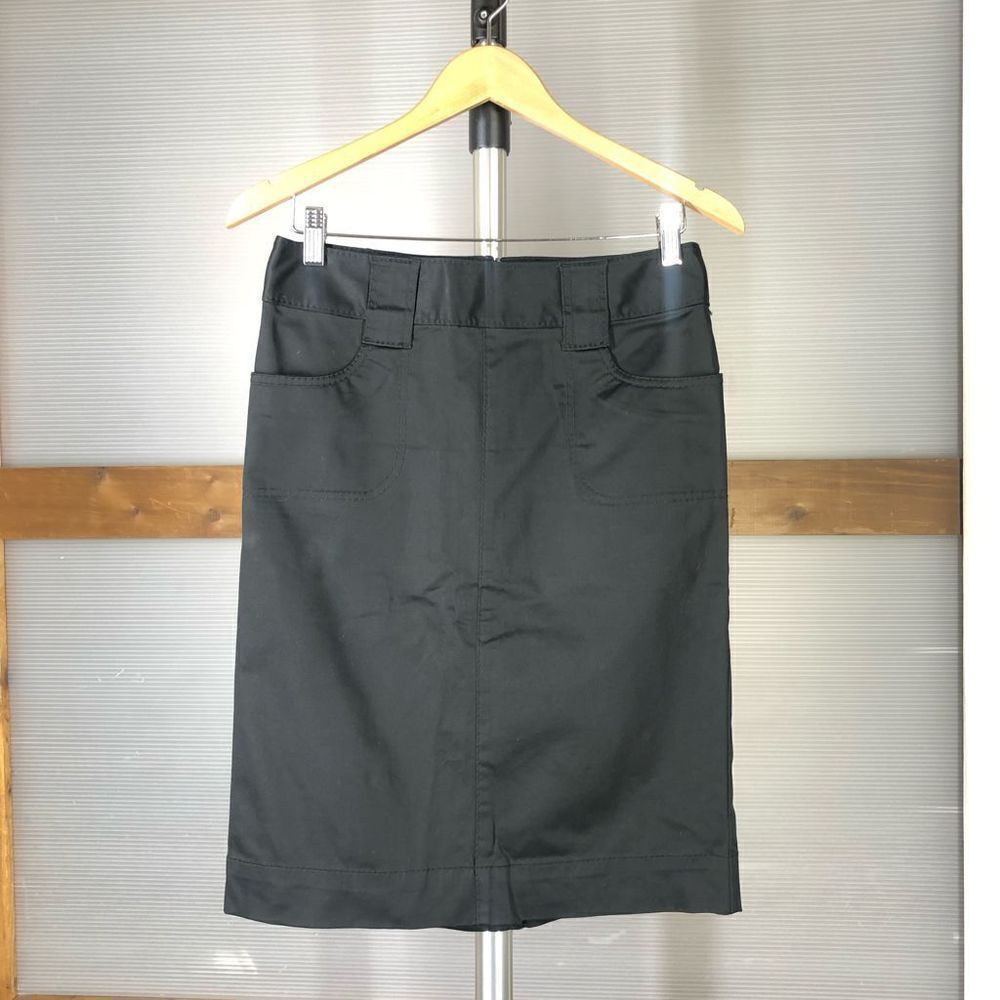 Banana REPUBLIC Black Stretch Pencil Skirt with Belt Loops‎ Sz 6